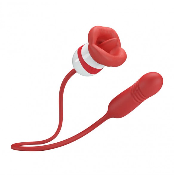 Pretty Love - Ashlynn Tongue Licking Thrusting Vibrator (Chargeable - Red) Pretty Love - Ashlynn Tongue Licking Thrusting Vibrator (Chargeable - Red)